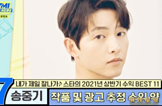 2021上半年韩星收入排行榜 全能女神李知恩排名第八