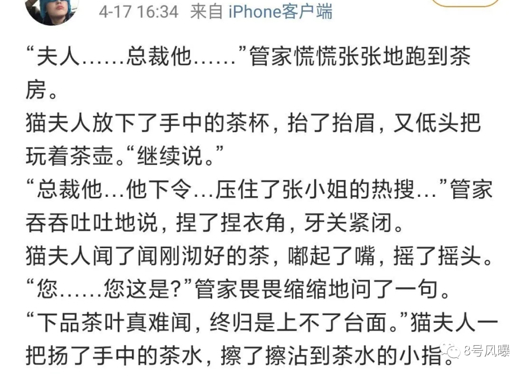 天猫总裁夫人喊话张大奕说了什么 疑似破坏高管的家庭当小三