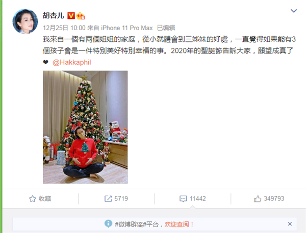 胡杏儿有几个孩子 老公对她也太好了吧
