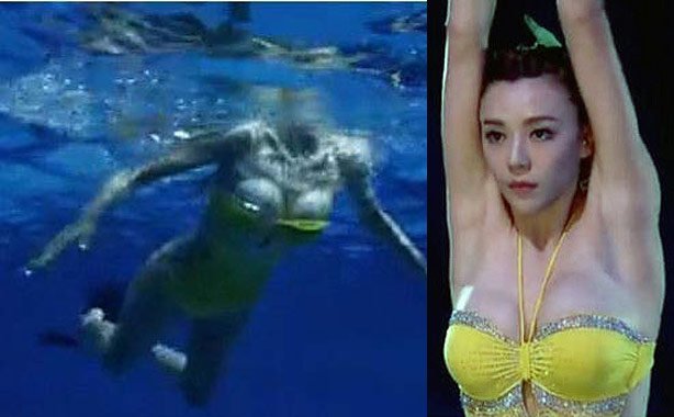 周韦彤跳水秀内衣脱落图片,周韦彤在日本拍的电影叫什么?