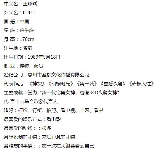 王璐瑶演过三级片吗?王璐瑶现在的老公照片
