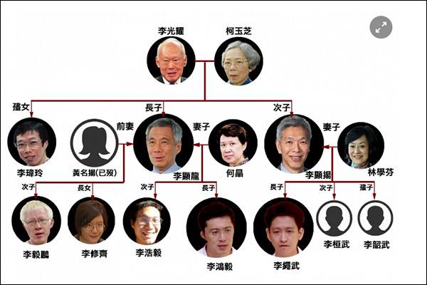 李光耀家族关系图谱,李光耀家族的财富多少