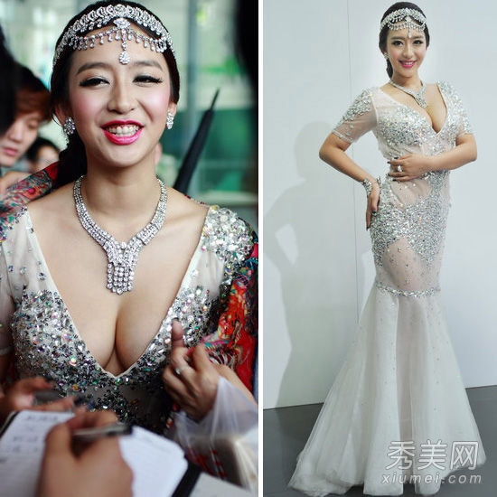 胸器来袭!乳神车模露点走光PK事业线