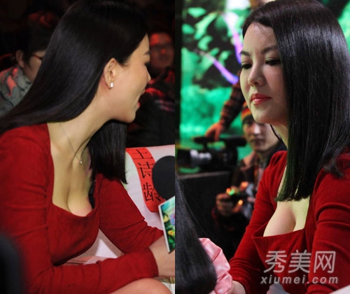 李湘柳岩巩俐 女星俯身美胸走光