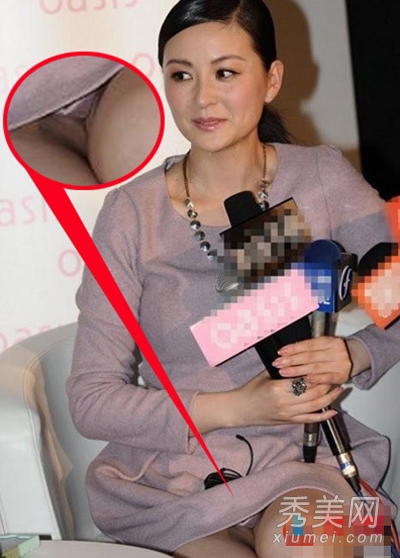 嫩模短裙走光露底 盘点女星春光乍泄图片