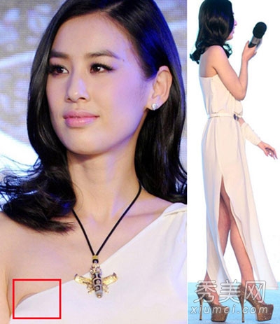 黄圣依成走光女王 胸贴底裤全露