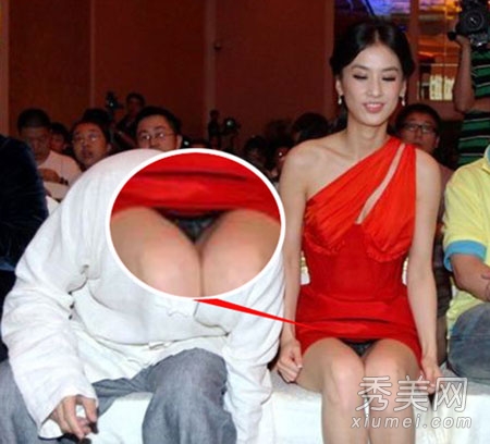 黄圣依成走光女王 胸贴底裤全露
