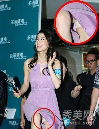 黄圣依成走光女王 胸贴底裤全露
