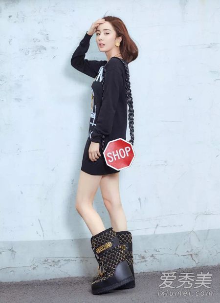 杨幂否认婚变传闻 辣妈街拍时尚养眼_杨幂街拍2015