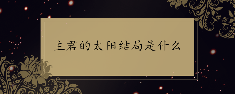 主君的太阳结局是什么
