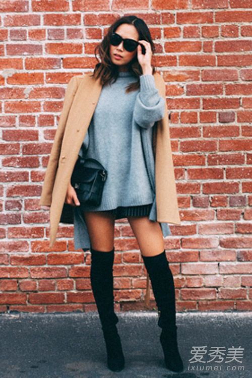 宽松毛衣配什么外套 宽松毛衣打底穿什么外套_宽松毛衣怎么搭配外套