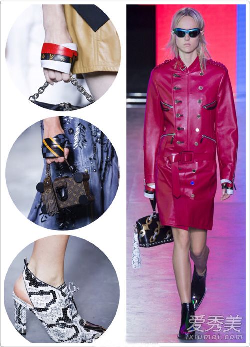 范冰冰巴黎时装周霸气登场 红色皮衣妖艳_范冰冰时装周2016