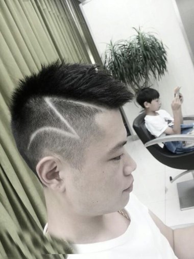 男生头发帅气线条 寸头刻痕线条多宽