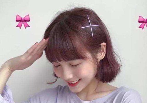 短发内扣+空气刘海能为韩式女生加几分 内扣短发适合什么刘海关键看脸型
