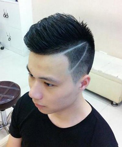 头发一道杠怎么理 男生侧背头一道杠发型