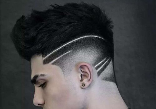 剃鬓角一时爽刮痕图案难倒造型师 男士头发两边刮痕图案设计去繁求简
