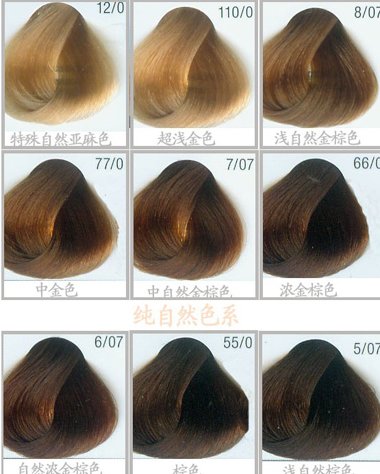 男士头发色板颜色大图 头发颜色大全造型