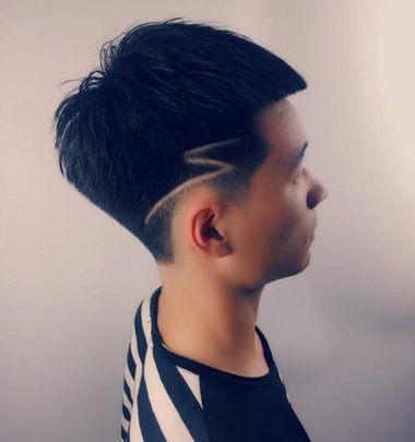 男士短发一道杠 中国人一道杠发型