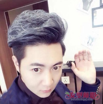 男士奶奶灰背头 背头潮男发型