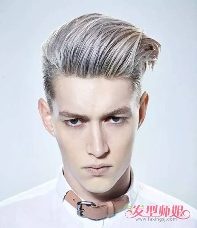 男士奶奶灰背头 背头潮男发型