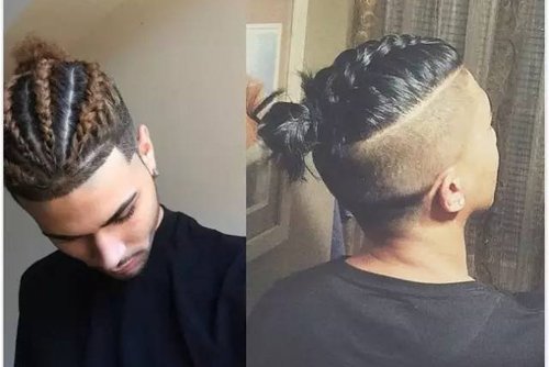 短暂假期适合扎出的旅游发型设计 男生帅酷有型的扎辫子发型图